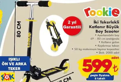 İKİ TEKERLEKLİ KATLANIR BÜYÜK BOY SCOOTER
